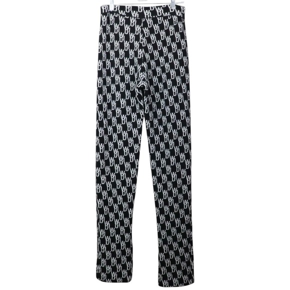 We11Done Pants Womens Medium Black Slim Cashmere Wool Monogram Preppy Knitted - Picture 5 of 6